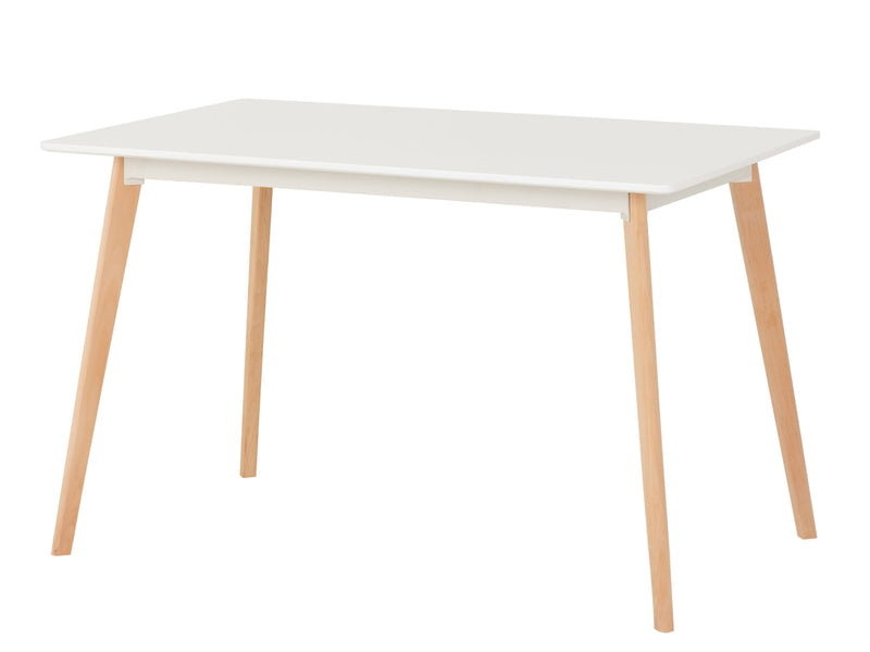 Bendal Dining Table in White/Beech