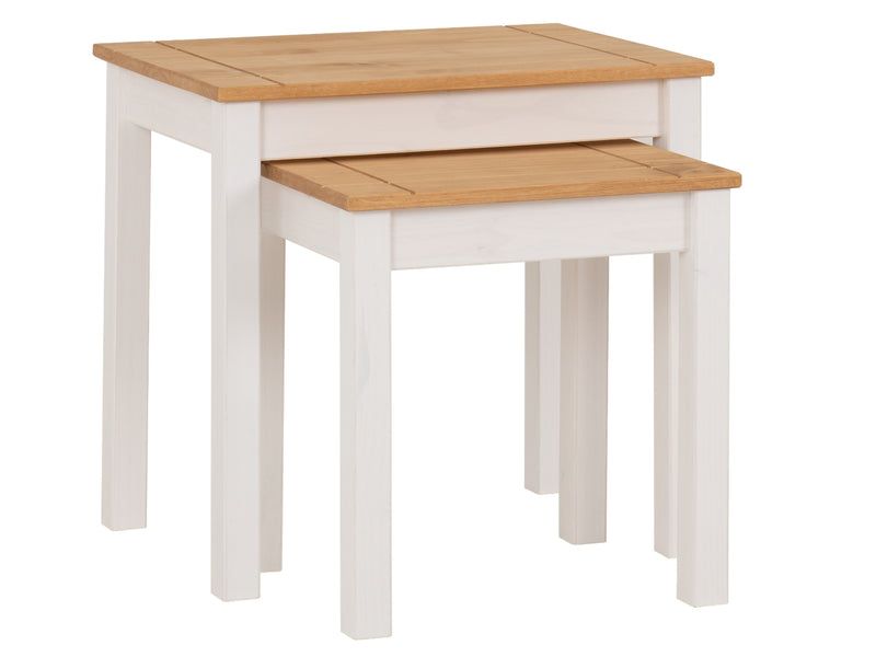 Panama Nest of 2 Tables in White