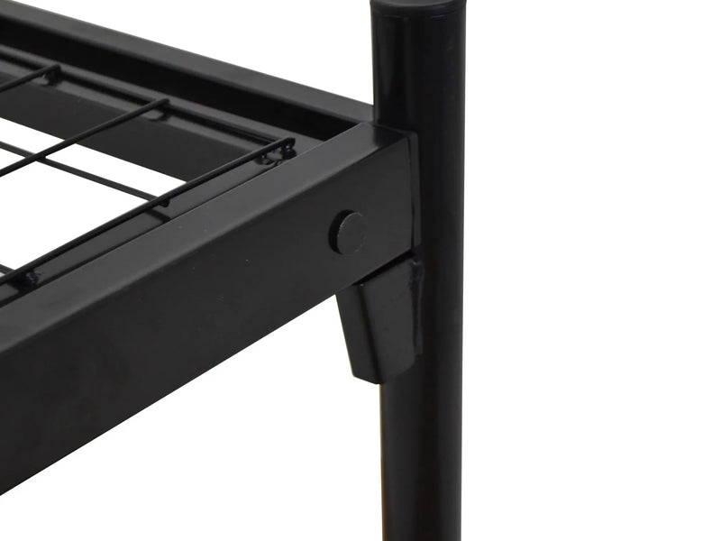 Platoon Mesh Metal Bed Frame in Black (Heavy Duty)