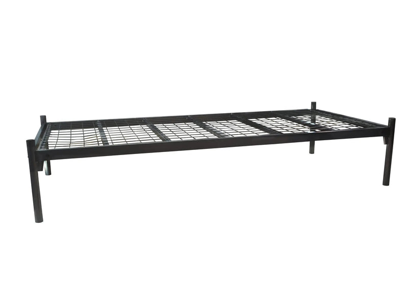 Platoon Mesh Metal Bed Frame in Black (Heavy Duty)